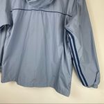 Adidas Vintage Sz Medium Windbreaker Jacket Blue Periwinkle Stripe Sleeves Photo 11