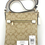 Coach Mini Rowan File Bag Crossbody In Signature Canvas Light Khaki Chalk CF340 Photo 0