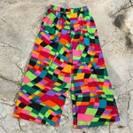 Vintage 80s/90s Gay Boyer Colorful Bold Geometric High Waist Palazzo Pants Red Size M Photo 6