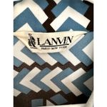 Vtg 70s Lanvin Paris I Magnin OP Art Mod Dagger Collar Shirt Dress Sz M 8 Photo 2