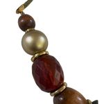 Chunky Bead Choker Necklace Wood Plastic Beads Statement Y2K Costume Jewelry u Gold Photo 5