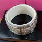 Juicy Couture  Wide Bangle Bracelet Silver Chains And Gems Encased In Lucite Photo 2