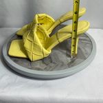 Source Unknown Yellow Woven Padded Slide Heels Square Toe Mule Sandals Women’s 8.5 Photo 7