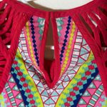 Wrangler  Geometric Print Cutout Neck Sleeveless Dress Red Size Large Photo 4