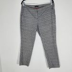 Willi Smith  Black and White Print Cropped Fitted Pants Size 10 Black Print Pant Photo 4