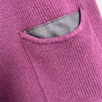 AGB Plum Ribbed Mini Dress Tunic Size Large Pockets Long Sleeve Casual Layering Purple Photo 2