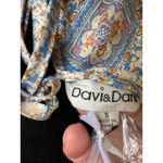 Davi & Dani Womens Dress Size Small Floral Printed V-Neck Mini Boho Silky NEW Photo 5