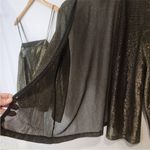 Vintage Gold Metallic Disco 2 Piece Set Spaghetti Strap Camisole Top & Jacket M Size M Photo 2