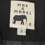 Vintage Max & Mabel Mix Fabric Artsy Black Jacket Size 1 Velvet Stripe Artsy Size L Photo 7