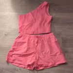 PRETTYGARDEN  2 Piece Set One Shoulder Crop Top And Shorts Size Large Photo 1