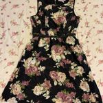 Three Pink Hearts  black floral business dress Photo 0