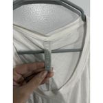 Athleta  Sheer White V-neck Oversize Tee Womens Size M Photo 2