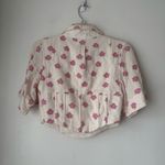 For Love & Lemons  White & Pink Floral Short Sleeve Blouse S Photo 4