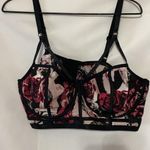 Torrid CURVES WO SIZE 4(42DD, 44D, 46C) BLACK FLORAL UNDERWIRE SHEER STRAPPY BRA Photo 7