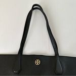 Tory Burch Perry Pebbled Leather Tote Bag Black Large Photo 9