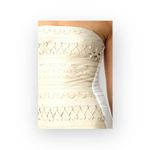 Sky ☀︎︎ Ewa Woven Leather Strapless Top ☀︎︎ Stretch Back ☀︎ Bone White ☀︎ Medium Photo 2