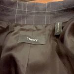 Theory NWOT Women's Blue Dover Windowpane Plaid Single-Breasted Blazer Photo 3