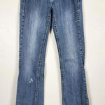 Y2K LA Idol USA Jeans Women's 1 Bootcut Embellished Rhinestone Pockets Denim Blue Size 27 Photo 0