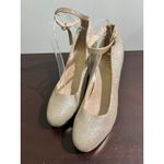 Unisa Women's Gold Glitter Ankle Strap Platform Heels Shoes Size 8.5M Photo 10