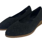 Skechers Shoes Womens 8.5 Black Wedge Slip On Knit Memory Foam Comfort Flats Photo 0