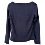 NWT Anatomie Zoella Boatneck Long Sleeve Pima Cotton Navy Top Size Small Blue Photo 2