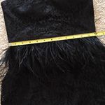 Bebe  Black Party Cocktail Dress Feathers Size 0 Photo 4