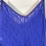 Cinema Etoile Purple Dark Fairy Lace Mid Chemise Slip Sleep Floral Nylon Medium Photo 7