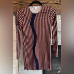Diane Von Furstenberg Diane Von Furstenburg 2 Silk jersey dress retro navy, orange, brown print EUC Photo 2