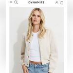 Dynamite NWT  Anywhere Scuba‎ Bomber Jacket Cream Women’s XL Photo 9