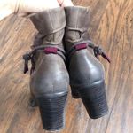 Tamaris • Lizudi ankle boots brown leather booties heeled fleece lined tassel Size 7.5 Photo 9