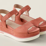 Eileen Fisher Beck Platform Leather Sandals Size 7 Photo 0