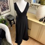Finders Keepers  Black Amos Dress Size Slits Cut Outs‎ Lace Up Maxi Size Small Photo 3