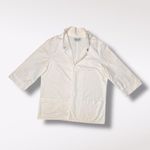 Vintage Off White Cotton Blend Open Front Blazer Jacket Size Medium Photo 7