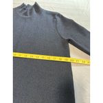 ZARA Mock Neck Knit Sweater, dark blue, women's size L Photo 2