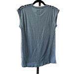 Chaser Anthropologie  Vintage Wash Linen Cap Sleeve Top - Blue XS Photo 1