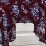 Angie Burgundy and Blue Floral Kimono
Open Front Short Sleeves FITS UP TO XL Photo 4