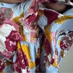 ASTR The Label Floral Ruffle Romper Boho Tie Side Wrap Upper Back Button Medium Photo 6