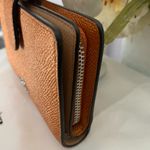 Coach Metallic Burnt Orange Textured Wallet Photo 2