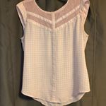 Candie's  Barbiecore Pink and White Gingham Plaid Lace Sleeveless Blouse Photo 0