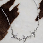 Boutique Elegant Silver Bird Necklace Photo 0