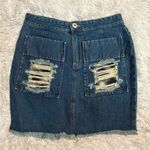 POL NWT‎  Blue Cream Mini Skirt Casual Cargo Photo 0