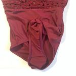 Kona Sol Burgundy Women's Macrame Medium Coverage One Piece Swimsuit Size S Photo 2