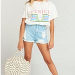Show Me Your Mumu Travis Venice White Oversized Short Sleeve Tee M Photo 6