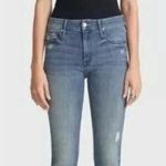 Mother The Looker Crop Distressed Medium Wash Jeans in Graffiti Girl Sz 27 Blue Photo 0