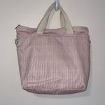 CB Station Insulated Striped Tote Bag with Outer Zipper Section Cotton Exterior Photo 6