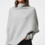 ALLSAINTS  Ridley Gray Wool Cashmere Ribbed Turtleneck Sweater Small Photo 0