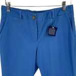 Lands' End Womens Cropped Chino Pants Cotton Stretch Blue Size Fit 2 / 10 NWT Photo 1