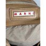 Marni Tan Leather Drawstring Tote with Woven Chain Strap Made in Italy Photo 1