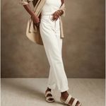 Banana Republic  Mid Rise Loose Fit High Rise Stovepipe Ivory Jeans Size 33 NEW Photo 2