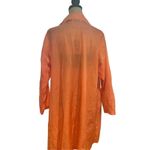 Diane Von Furstenberg Vtg 90s  Tangerine Orange Front Zip Nylon Rain Coat size 1X Photo 4